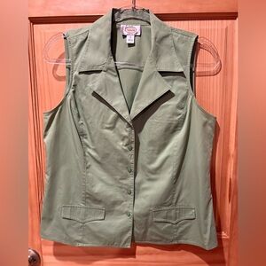 Talbots Green Vest size 12